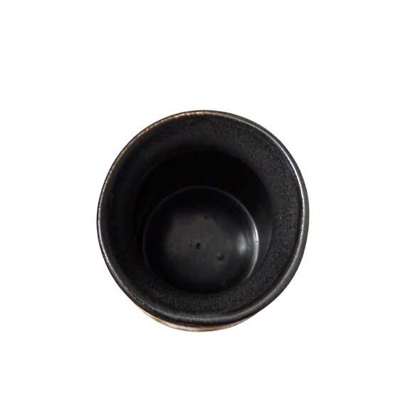 VTG Lapid Israel Lava Glaze Mid Century Modern Pottery Vase Artist Signed - Picture 2 of 5